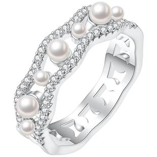 ZEGL法式人造珍珠戒指女小众设计秋冬轻奢高级感指环冷淡风食指戒