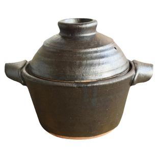 独步炎双盖土锅日本进口日式复古燃煤气灶蒸米饭手工砂锅家用炖锅