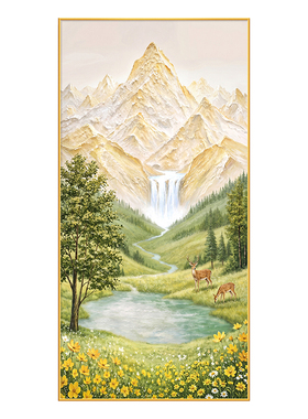 【风水师推荐】金山聚宝盆玄关画