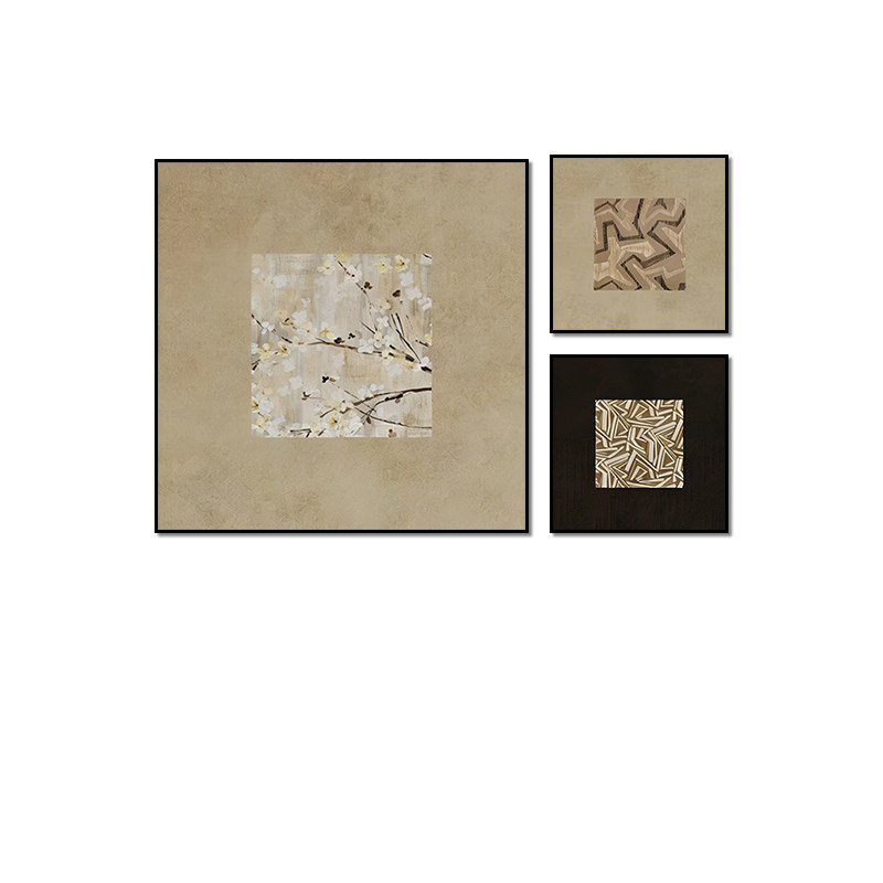 中古风组合画客厅沙发背景墙装饰画复古抽象艺术餐厅壁画卧室挂画