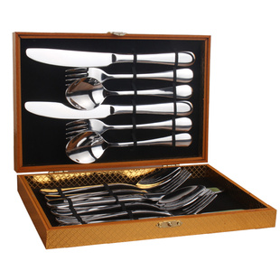 加厚手感好不锈钢西餐餐具欧式家用吃牛排刀叉勺三件套礼盒全套装