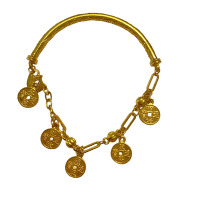 金包银手链女钱币半镯2025新款