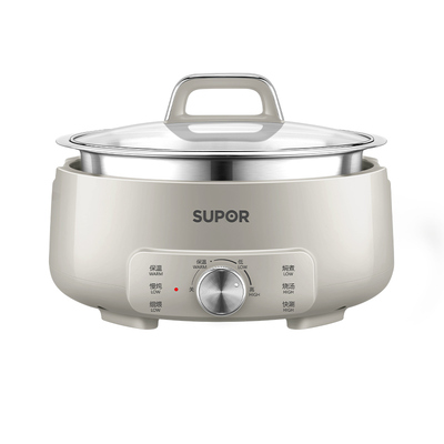 苏泊尔电火锅家用0涂层大火力分体可拆多功能4L大容量速沸料理锅