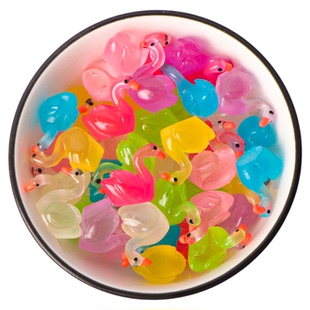 夜光小天鹅仿真过家家玩具动物玩偶摆件发光解压幼儿园儿童奖礼品