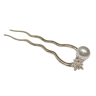 新中式珍珠u型发簪日常通勤簪子2025新款盘发神器发钗古风女头饰