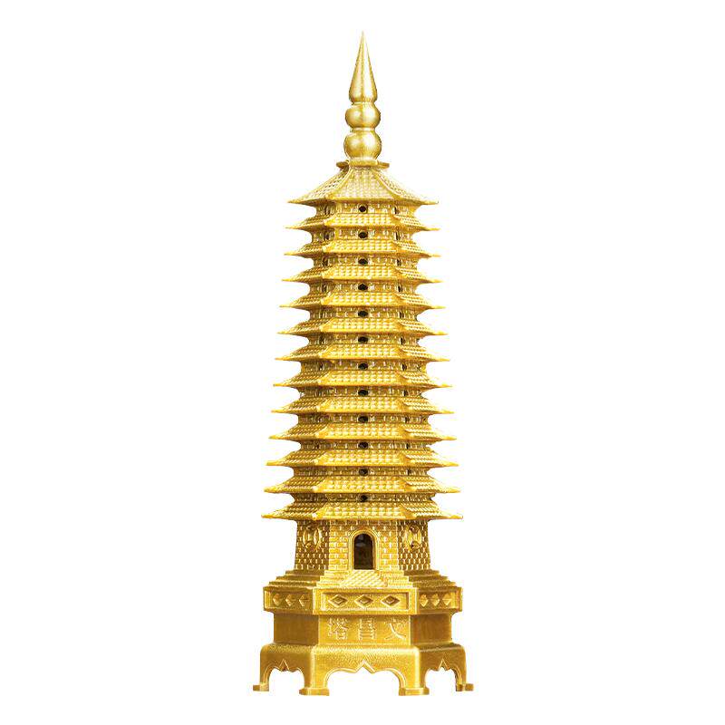 纯黄铜文昌塔摆件13层的十三层学生用的书房桌9层九层宝塔旗舰店