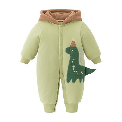 乖奇熊保暖冬季幼儿夹棉连体衣