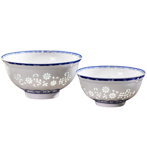 景德镇陶瓷玲珑瓷青花瓷套装餐具