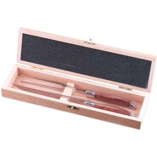 西餐餐具分餐刀叉两件套法国Laguiole木柄高档西餐牛排刀叉不锈钢