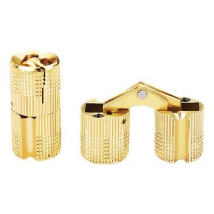 铜铰链柜门翻板一字合页暗藏圆柱箱子装饰盒精品隐形180度十字铰