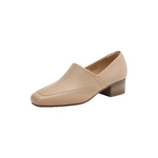 星期六女鞋2025年春季新款舒适通勤鞋方头百搭单鞋小皮鞋女一脚蹬