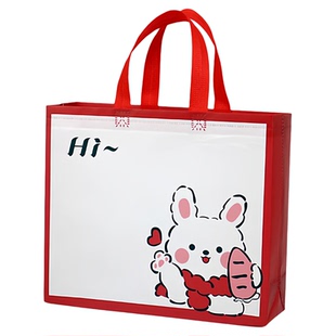 卡通无纺布手提袋子广告手提袋定制童品礼品袋覆膜防水购物袋加厚