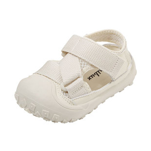 麦布熊 包头凉鞋女童鞋子2026新款儿童1到3岁夏季软底防滑小白鞋