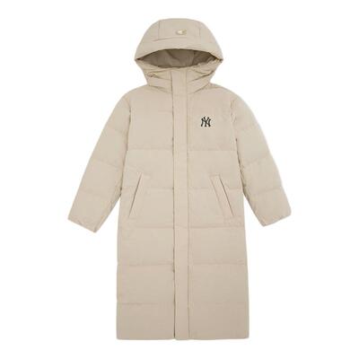 MLB官方情侣学院风长款鹅绒保暖加厚防水羽绒服24冬季新品DJB21