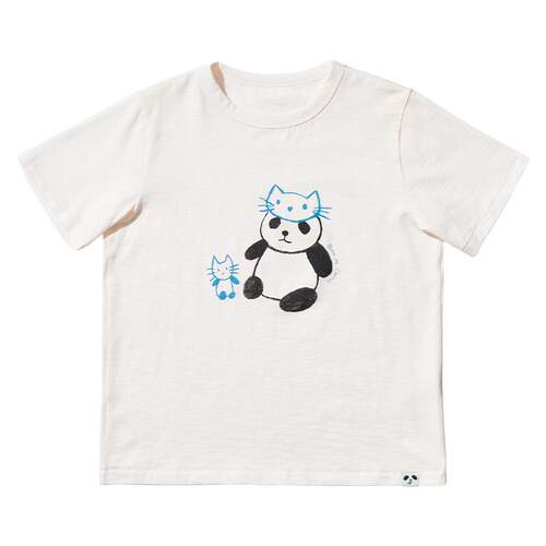 allblu幼岚【竹节棉】儿童T恤春新款男童女童短袖熊猫滚滚印花T