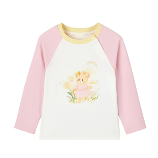 全棉时代儿童t恤男女童打底衫7A抗菌2026春季新款幼童装宝宝上衣