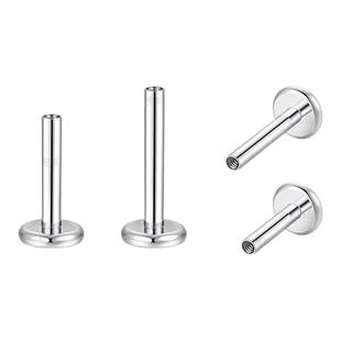 F136钛合金耳钉底座医用植入级唇钉防过敏耳杆16G18G内螺纹杆子