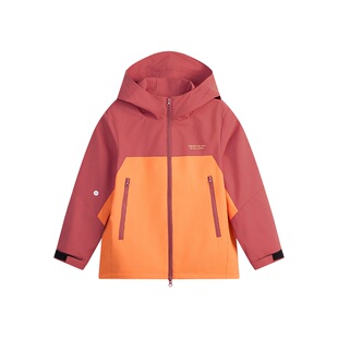 ebaer儿童撞色冲锋外套2026春装新男童抑菌户外服女童轻量防水衣