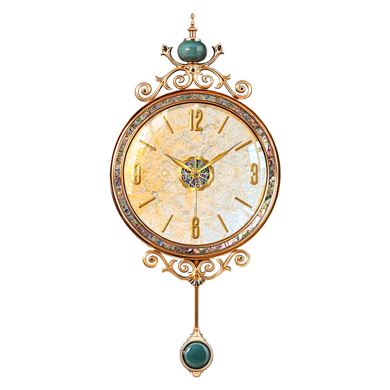 2025新款轻奢挂钟客厅家用高级感钟表艺术挂墙时钟大气创意石英钟