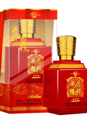 西凤酒50度国彩三星浓香型白酒