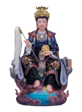 地母娘娘佛像后土娘娘汉白玉彩绘居家供奉保平安摆件地母元君神像