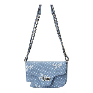 Lee女蕾丝牛仔单肩包斜挎链条包高级感精致迷你小包