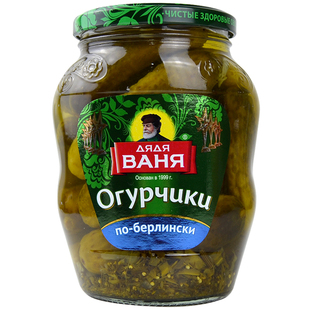 俄罗斯酸黄瓜罐头进口瓦尼亚老爹腌黄瓜下饭菜泡菜咸菜西餐沙拉
