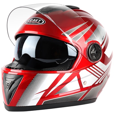 新国标冬季保暖双镜片电动车全盔