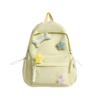 书包高颜值ins风双肩包女生简约初中生高中大学生大容量轻便背包