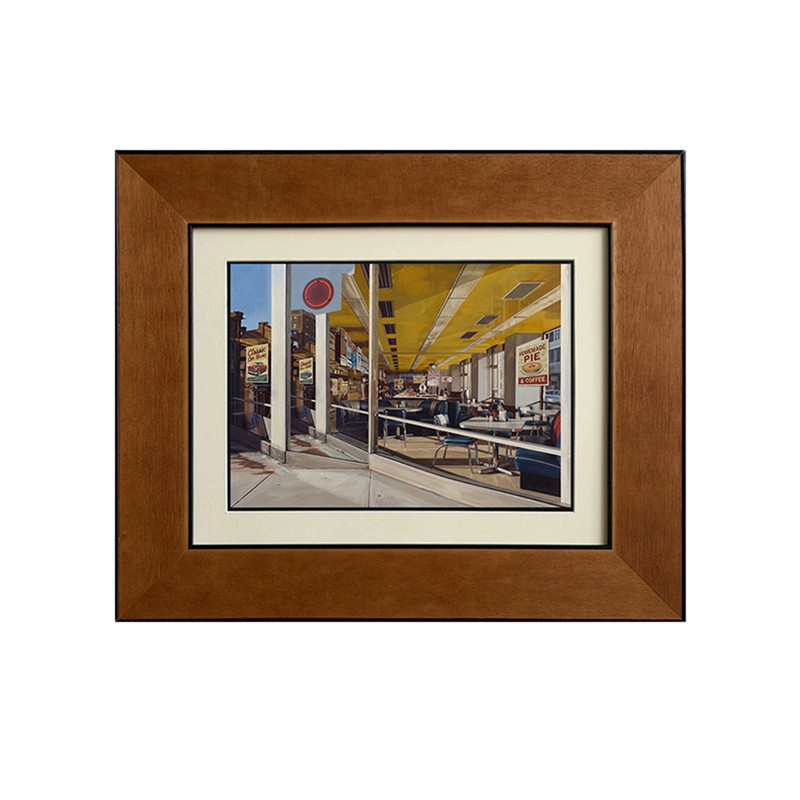 街窗里】现代城市街景实木装饰画