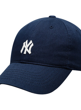MLB官网鸭舌帽男帽女帽2026夏季新款深蓝色小标NY帽子遮阳棒球帽