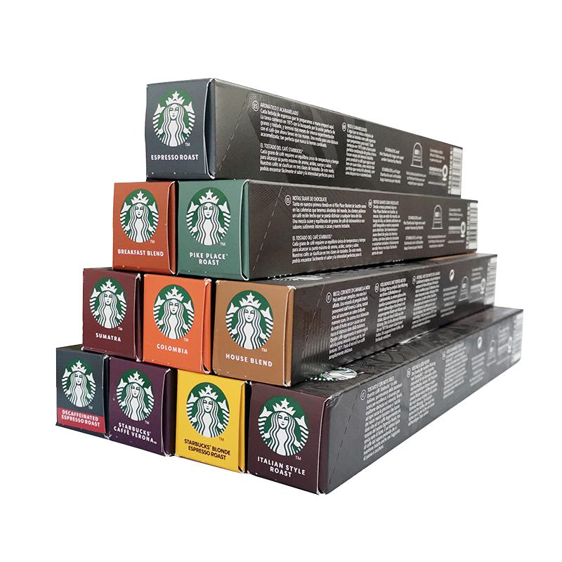 星巴克咖啡胶囊咖啡Nespresso适用奈斯派索雀巢咖啡机太妃坚果5盒