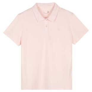 乔丹POLO衫女夏季速干短袖T恤女士翻领休闲上衣女装粉色运动体恤