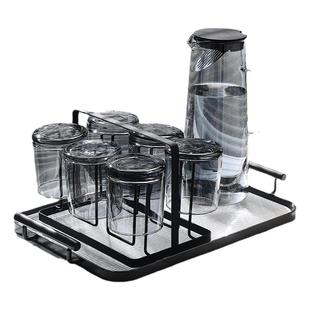 玻璃杯家用高级感耐高温泡绿茶水杯家庭杯子客厅茶杯杯具待客套装