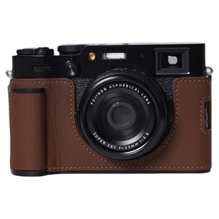 cam-in富士x100vi保护套相机真皮手工壳半套合金底座fujixt50皮套