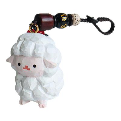 手工木雕生肖羊钥匙扣小羊吉祥物