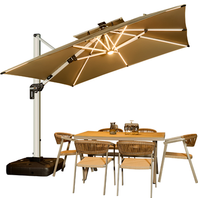 远茂户外遮阳伞太阳能防晒铝合金