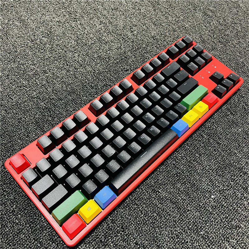 凡酷三代f87机械键盘usb键线分离白光高特插拔青茶黑红轴吸磁上盖