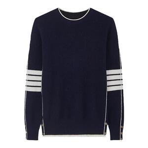 鹿王100%纯羊绒衫女士圆领单元宝组织女百搭保暖套头衫春秋新款