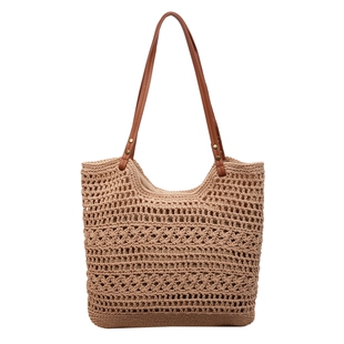 手工编织水桶包包女款2026新款春夏百搭度假风单肩包大容量托特包