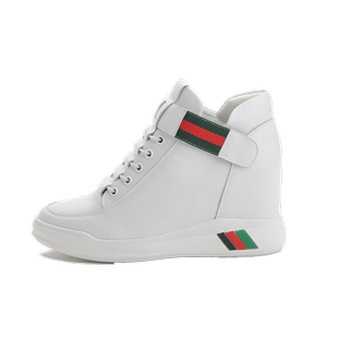 内增高女鞋真皮小白鞋2026新款秋韩版百搭坡跟休闲运动鞋单鞋女