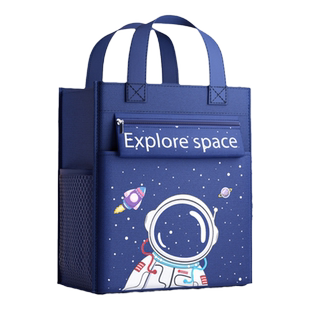 小学生手提袋补习袋拎书袋美术袋专用收纳补习班工具一年级补课包帆布书包男孩轻便大容量学习用品作业袋儿童