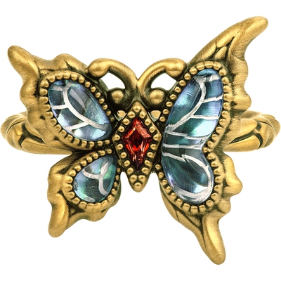 周大福独白复古黄金戒指