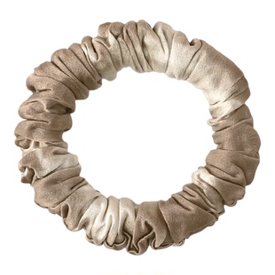 原创手工植物扎染真丝发圈桑蚕丝头绳高级感不伤发飘带丝巾发饰