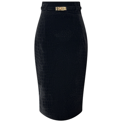 高级感绿色摩登丝绒加厚半身裙