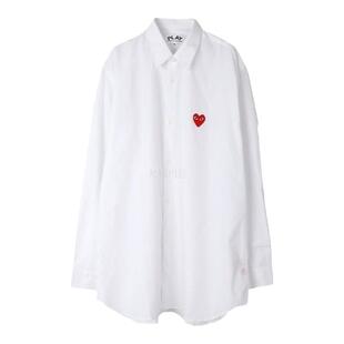 韩国直邮Comme Des Garcons川久保玲衬衫男女同款白色简约宽松