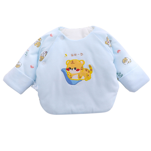 半背衣初生婴儿a类纯棉52码新生宝宝半辈子幼儿夹棉59冬加厚衣服