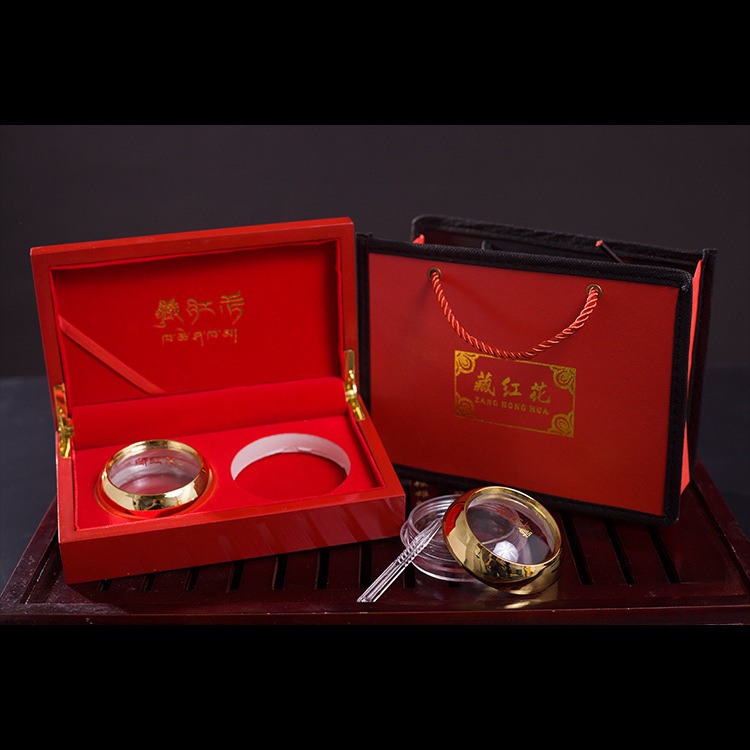藏红花包装盒亚克力双瓶10木盒克礼盒子礼品盒批发送藏红花定制装