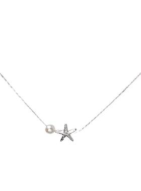 简约海星珍珠项链精致星星配饰品