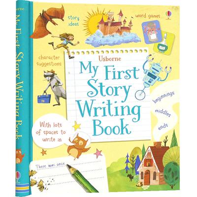usborne 原版英文 My first story writing book 我的第一本写作故事 尤斯伯恩图书早教书英语绘本亲子互动益智 8+岁